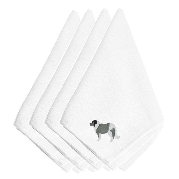 Carolines Treasures Caucasian Shepherd Dog Embroidered Napkins, Set of 4 BB3425NPKE